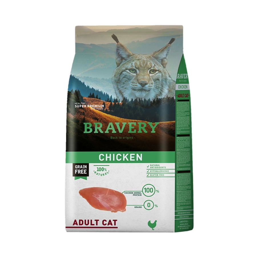 Bravery gato adulto pollo 2 kilos